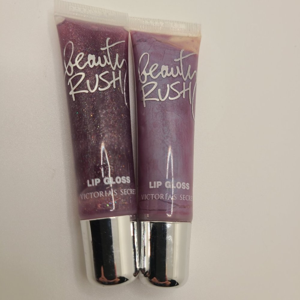 NEW Victoria's Secret Beauty Rush RAZZLEBERRY & SMOOTHIE MOVES Lip Gloss RARE